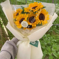 플라워팜팜 생화 해바라기 5송이 농장직송 꽃다발