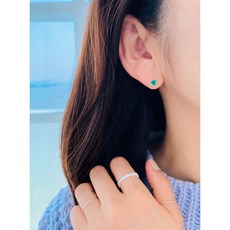 유색보석귀걸이