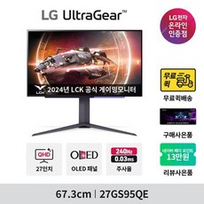 LG전자 울트라기어 27GS95QE (27인치/OLED/QHD/0.03ms/240HZ) 게이밍 모니터