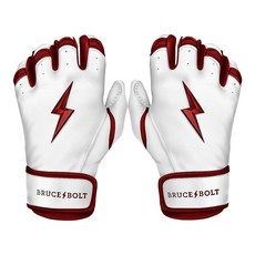 브루스 BOLT 크롬 시리즈 쇼트 커프 옐로우 배팅 글러브 - 옐로우 청소년 XL