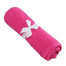 FWT 100 % 년면 세포질 아기 던짐 담요 연약한 Breathable 유모차 어린이 침대 모세 바구니, 면, 빨간