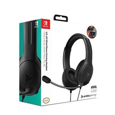 Performance Designed Products [독일]Nintendo Switch 용 PDP LVL40 유선 헤드셋-50079, 단일옵션, 02.검정