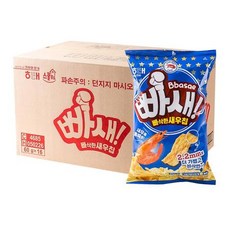 해태 빠새빠삭한새우칩 60g 16입 한박스 스낵 과자 아이간식 학생간식 사무실간식, 상세페이지 참조