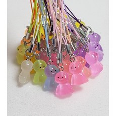 밍몽 9가지색상 야광 테루테루보즈키링 1.7cm 맑음인형, 1개, 연두 - 이미지 4