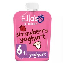 Ellas Kitchen 엘라스 키친 오가닉 딸기 그릭 요거트 아기 간식 파우치 6개월 이상 90g 8팩, 8개