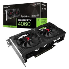 [PNY] XLR8 지포스 RTX 4060 Gaming VERTO OC D6 8GB Dual 제이씨현, 4060 G VERTO OC D6 8GB Dual