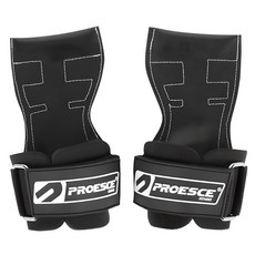 PROESCE 專業健身助握帶, 黑色, 1雙