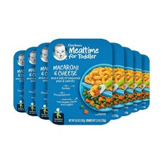 Gerber Macaroni & Cheese Peas Carrots 거버 마카로니 치즈 시즌드 피 앤 캐럿, 8개