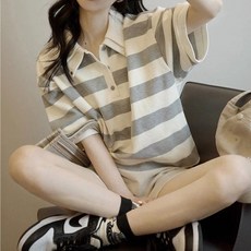 에이미그레이스 반팔무지 스트라이프 반팔 반팔티