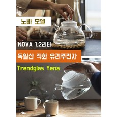 독일 고급 유리주전자 고온 내열 강화유리 차망 필터 인덕션 차 주전자 티포트 1.2L 1.7L, 1개, NOVA (1.2L)
