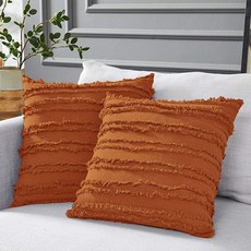 Longhui bedding 아이보리 화이트 장식용 쿠션 커버 2개 세트 66cm x 66cm(26인치 26인치) 격자 패턴 샴 베개 66cm(26인치) 소파 카우치 침대, Grey