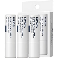 쿤달 허니 앤 마카다미아 리페어 모이스처라이징 립밤, 무향, 3.6g, 3개 무향, 3개