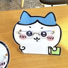 미니어처 랜덤박스 가챠 파우치 먼작귀 인형 귀여운 치카와 지이카와 안경 프레임 샤오바 우사치 아이 디스플레이 스탠드 데스크탑 장식, [01] A