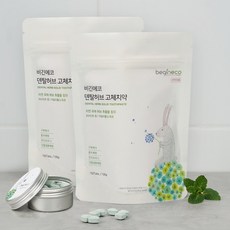 덴탈허브 고체치약 150정+150정 (틴케이스 증정) 대용량 / 씹는치약 가글대용