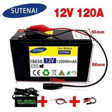 전기 차량 배터리용 18650 리튬 배터리팩 12V 120Ah 내장 고전류 30A BMS 12.6V 충전기 분무기, [07] 12.6V 3A Charger, 1개, 1개입