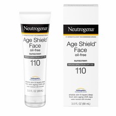 Neutrogena 뉴트로지나 에이지쉴드 썬크림 오일프리 Age Shield Sunscreen SPF110 3oz(88ml) 2팩, 1개