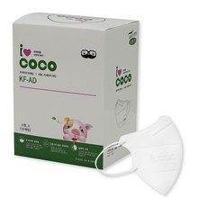 아이코코 비말 차단용 마스크 소형S KF-AD, 25매입, 1박스, 화이트