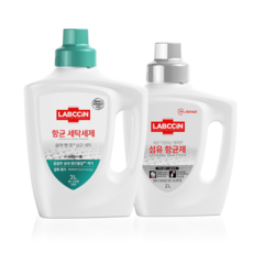 랩신 항균 세탁세제 3L 용기 1개+섬유항균제 2L 용기 1개, 항균세탁세제 1개+섬유항균제 1개, 1개