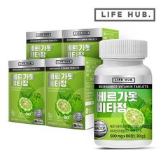 우리 가족 건강 고급 콜레스테롤 항산화 혈관 건강에 베르가못 비타정 자기관리 추천, 1개, 60정