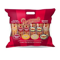 Popcornopolis Popcorn 팝코노폴리스 팝콘 스낵팩 4종 기프트콘 12개입, Gift cone
