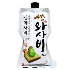 일식 갈아만든 생와사비 750g (냉장) 생와사비 고추냉이 와사비 생고추냉이 와사비소스 와사비705 생와사비뿌리, 1팩