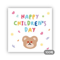 즐거운 구디백 사각스티커, 100개 100개