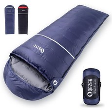 캠핑 용품 세트 침낭 화덕 장비 의자 QEZER 성인용 다운 0°F 10°F 17°F 26°F 32°F 600 필 파워 추운 날씨 초경량 배낭여행 캠핑 등산용 압축 주