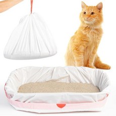 Houseables 고양이 화장실 라이너 가정용 쓰레기통 쓰레기 봉투 30pk 37x18 무향 점보 사이즈와 드로스트링 백 Q1635327