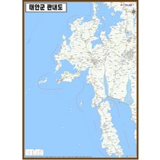 지도샵 충청남도 태안군 지도 155cm x 110cm