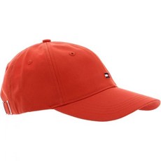 타미 힐피거 여성 에센셜 플래그 캡 클로저, One Size, Earth Orange, 1개