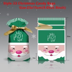 싸바리 박스 선물 포장박스 상자 특대 510pcs 귀여운 크리스마스 웨딩 캔디 dragee 쿠키 가방 홀더 컵케익 케이크 비스킷 diy 포장 bonbonniere 포장 가방, n-그린 포토-33, 10개