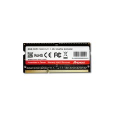 MMOMENT DDR3 8GB 1600MHz SODIMM 노트북 PC용 메모리(CL111.35V204핀), 1개
