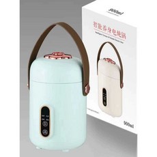 자취용 혼밥 밥솥 1인용 다기능 전기 냄비 캠핑 요리, 카키색 선물 상자, 1개