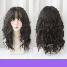 리앤킴 여성 패션 웨이브 긴머리 통가발 WA2236, 1개, 내츄럴블랙