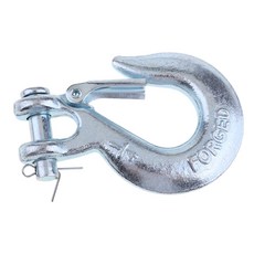 ZCD 1/4 "윈치 케이블 후크 Clevis 장비 견인 트레일러 안전 래치, 100x65mm, 철, 실버