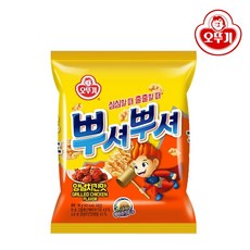 오뚜기 뿌셔뿌셔90g 양념치킨맛 2개 어린이 간식 과자 라면과자 스낵, 90g