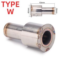 DB 오토바이 배기 머플러 스테인리스 스틸 조절식 소음기 슬립온 소음 제거기 51mm 60mm, TYPEW