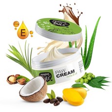 Wagging TailsWagging Tails Paw Cream 반려동물용 52ml(1.8액량 온스) | 손상된 피부를 매끄럽게 하기 위한 매일 사용 | 갈라진 발바닥 수더 밤, 1개, 52ml