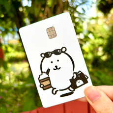 농담곰 먼작귀 카드스티커 치이카와 하치와레 우사기 카드 카드꾸미기 카드커버 스티커 신용카드 체크카드 교통카드 포용 포장용품 생일선물 크리스마스 선물, 3. 쇼핑농담곰 기본형, 1개