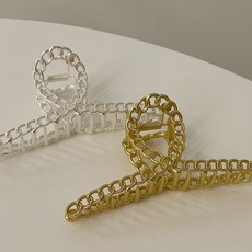 로울 매트 체인커브라인 헤어집게핀