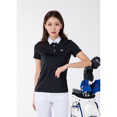 여성 에어로쿨 스포츠 기능성 골프웨어 카라 배색 반팔 티셔츠 DB 2506