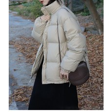 고퀄 루즈핏 남녀공용 웰론 하이넥 숏패딩점퍼