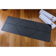 라이폼 고무 요가 매트 Liforme Yoga mat 미끄럼방지, 4mm(시니어타입), 미스틱 블랙