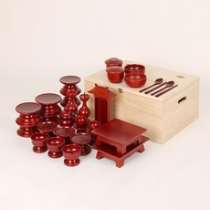효율 남원 오리목 제기 + 보관함세트, 원목보관함+제기33p, 1세트