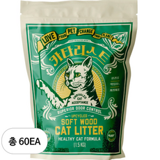 카타리스트 응고형 고양이 모래, 1.5kg, 60개, 소나무