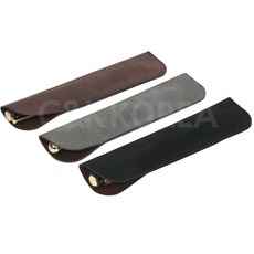 CNK 파우치 펜케이스 CK7420 세무 가죽 만년필 홀더 휴대용 볼펜 케이스 커버, 1개, 블랙