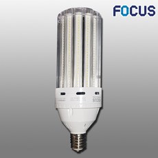 포커스 LED 파워램프 보안등 투명 E39 12중관 콘램프 90W 정원등 콘벌브 스틱전구 가로등 신광, 1개, 투명(39base)