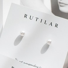 루틸라 14K GF(골드필드)침 심플 진주 귀걸이