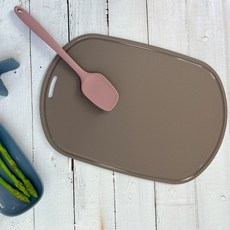 저자닷컴 실리콘 신형 타원 눈금도마 대, 레드, 1개