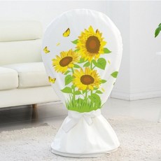 다샵 패브릭 지퍼식 선풍기 커버, 1개, 해바라기